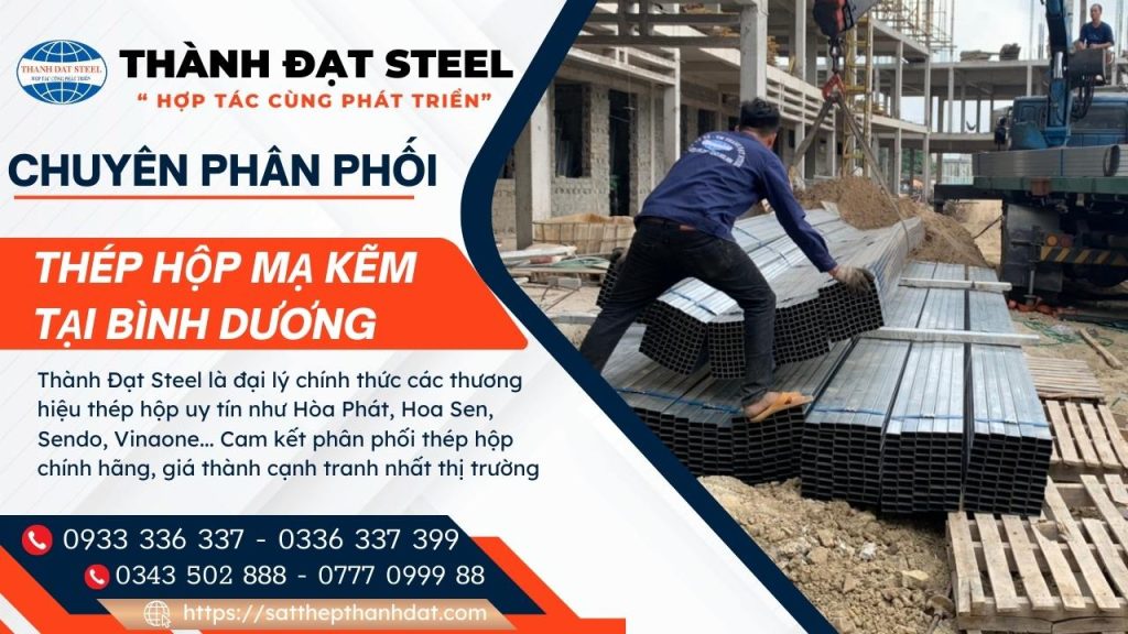 giá thép hộp mạ kẽm tại Bình Dương
